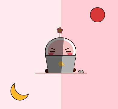 太阳月亮清新简约朋友圈封面背景