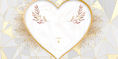 结婚高端鎏金典礼签到处展板背景