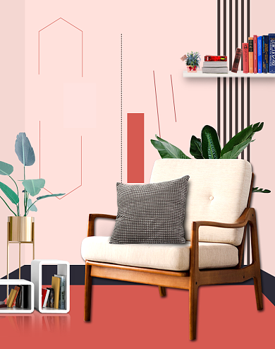 舒适生活家装节家具沙发椅子海报背景