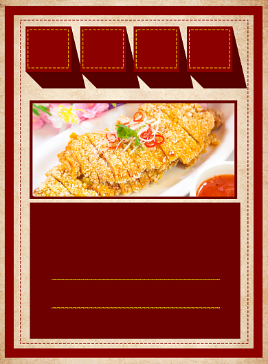 商务风炸鸡促销菜单印刷海报背景