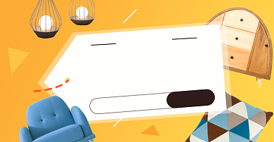 秋季家装节淘宝电商横版海报背景