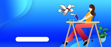 高考志愿填报指南蓝色卡通公众号首图背景