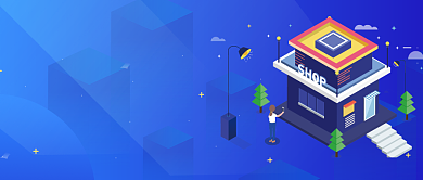 蓝色粉丝购物专享礼微信首图背景