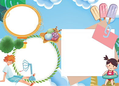 卡通处暑手抄报小报背景