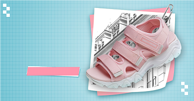 天猫新风尚浅蓝色夏季运动鞋海报背景