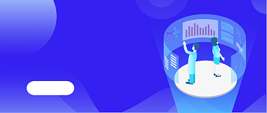 蓝色简约数据分析公众号首图背景