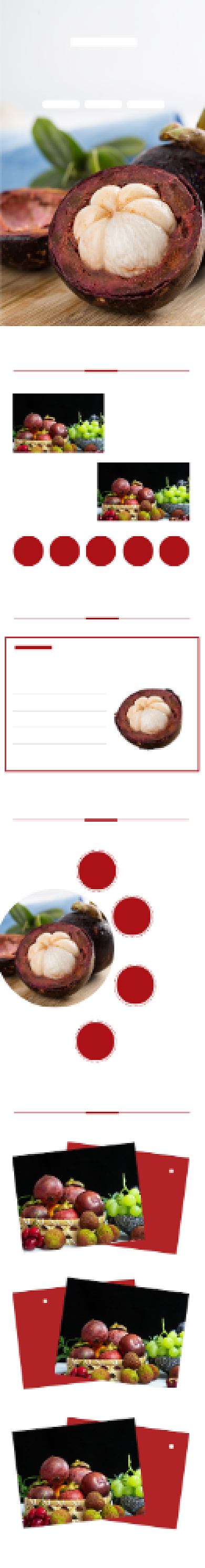 红色简约大气水果山竹子详情页背景