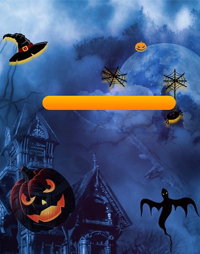 卡通疯狂万圣节活动海报背景