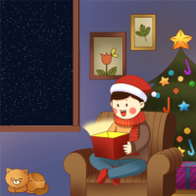 惊喜圣诞圣诞节礼物公众号次图背景