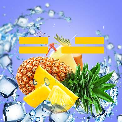 水果凤梨菠萝季节热卖背景