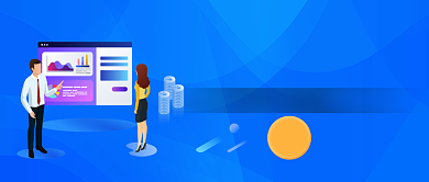 蓝色渐变背景金融类微信首图背景