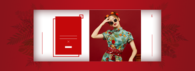 女装秋冬季新品上新海报banner背景