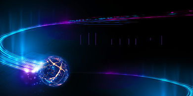 商务科技创新紫色炫彩印刷展板背景