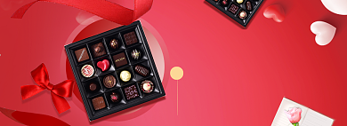 挚爱圣诞巧克力促销海报背景