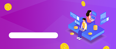 紫色金融理财小白公众号首图背景