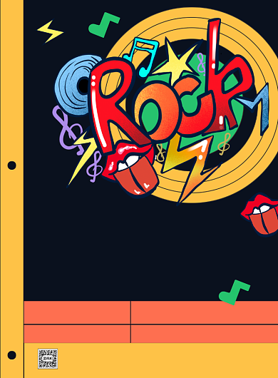 演唱会时尚创意几何印刷海报背景