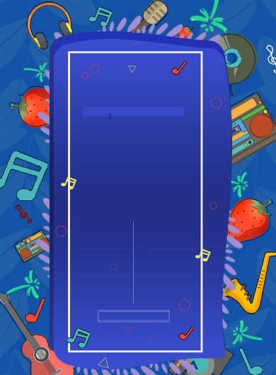 草莓音乐节音乐元素背景