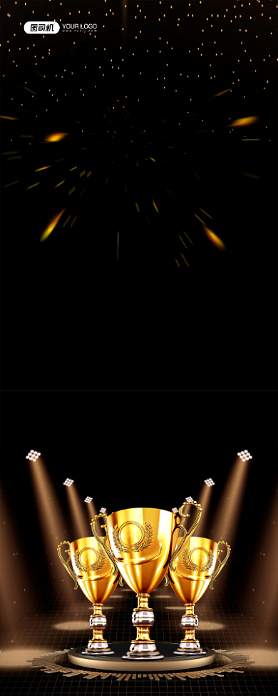 战报黑金时尚房地产销量捷报易拉宝背景