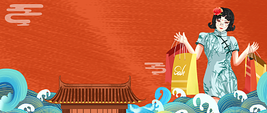 东方国潮中国风公众号首图背景