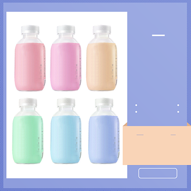 代餐奶昔多种口味简约促销主图背景