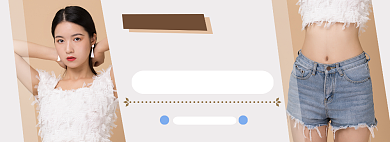 夏日女装电商淘宝banner图背景