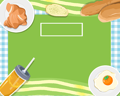 早餐吃什么手绘卡通小程序封面背景