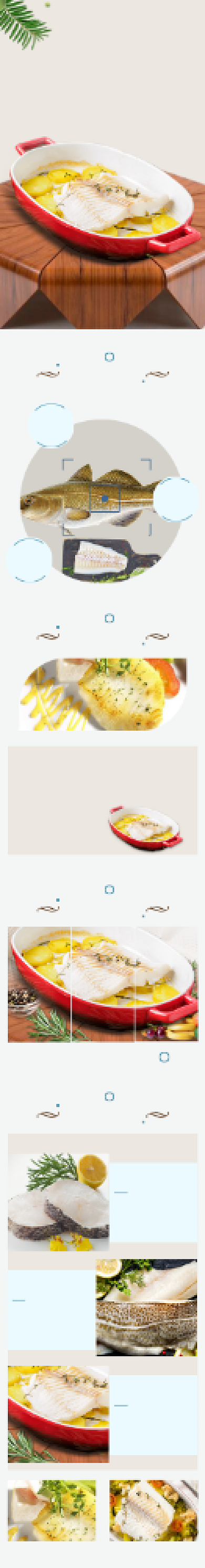 鱼肉详情页电商时尚简约大气珍鲜背景