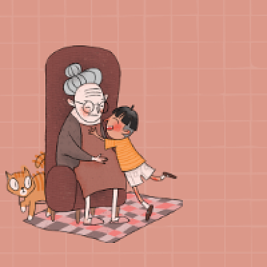 老故事简约插画公众号次图背景