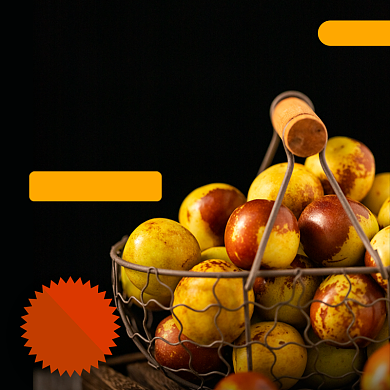 生鲜果蔬冬枣主图直通车背景