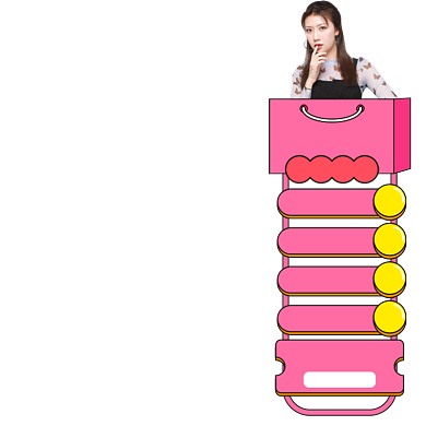 手绘风双11大促侧边栏导航促销背景