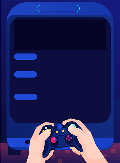 游戏主播招募条件招聘插画宣传海报背景