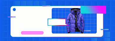 秋冬新风尚男装羽绒服淘宝电商全屏海报背景