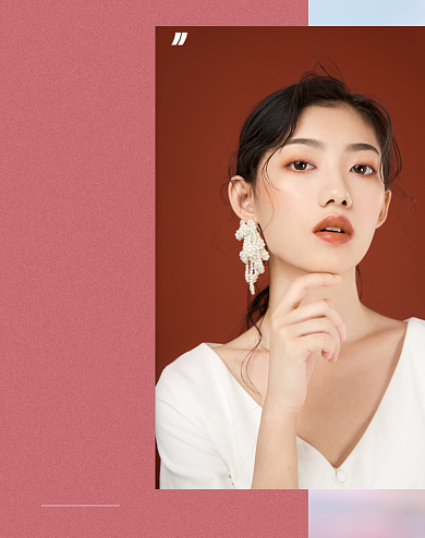 红色秋冬新风尚女装促销海报背景