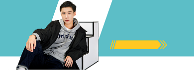 秋季新品男装促销banner背景