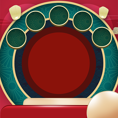 复古中国风中秋国庆双11大促电商主图背景