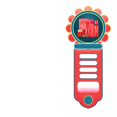 中国风双11美妆侧边栏导航促销直播背景