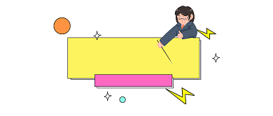 在线教育简约插画公众号logo背景