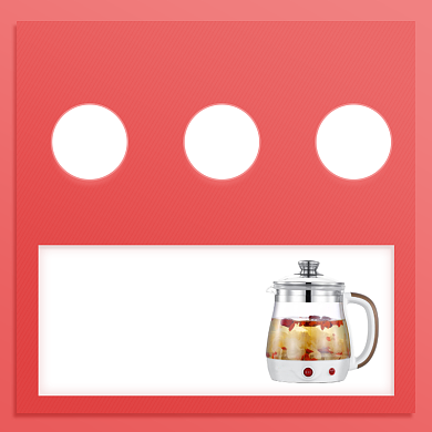 家用小电器养生壶售后保障简约主图背景