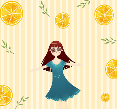 酸柠檬推广大使趣味简约朋友圈封面背景