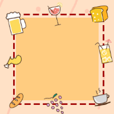 美食图鉴可爱手绘插画公众号次图背景