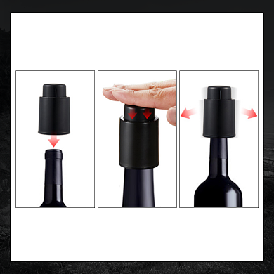 红酒塞盖使用步骤介绍简约大气主图背景