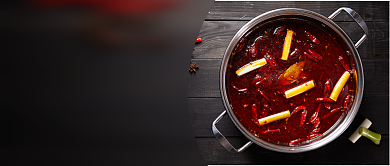 黑色简约大气火锅店招商加盟公众号首图背景