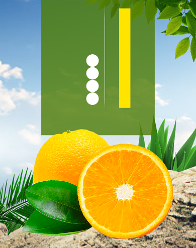 简约橙子水果双十一返场日活动海报背景