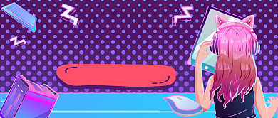 直播购物电音风公众号首图背景