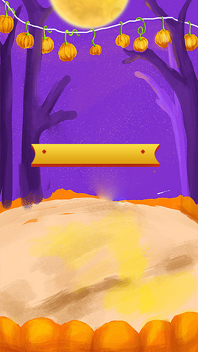 万圣节卡通插画风文章配图背景