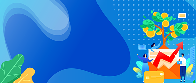 设计坞金融理财分析扁平公众号首图背景