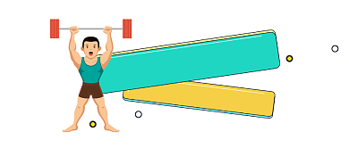 健身指南简约插画公众号logo背景