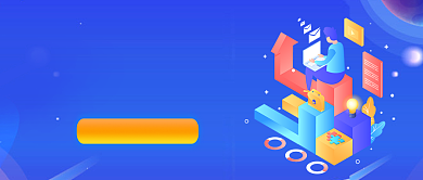 蓝色插画会计培训招生公众号首图背景