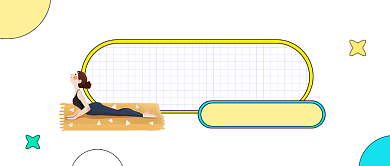 瑜伽学院简约插画公众号logo背景