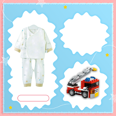 冬季上新母婴专场促销可爱儿童玩具童装主图背景